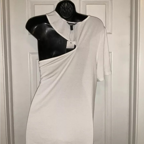 NWT ELOQUII White One Shoulder Pullover Top Size 18/20 S/S NWT - Picture 2 of 5